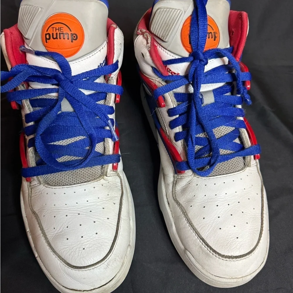 Reebok Kids Sneakers in White, Blue, and Red - Picture 11 of 14